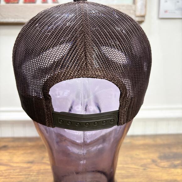 Brixton Manufacturing Co Trucker Hat Skater Skateboard Mesh Snapback Brown Cap - Picture 3 of 13